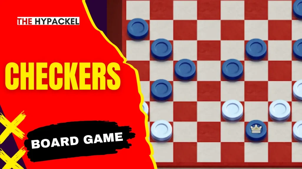 Checkers two player board game screenshot