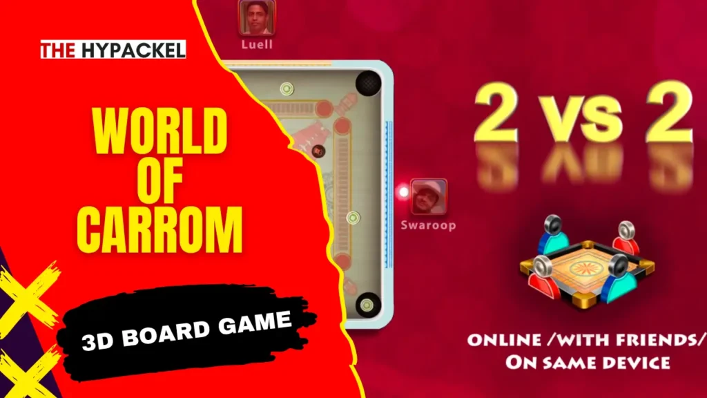 World of Carrom 3D two player board game screenshot